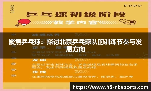 聚焦乒乓球：探讨北京乒乓球队的训练节奏与发展方向